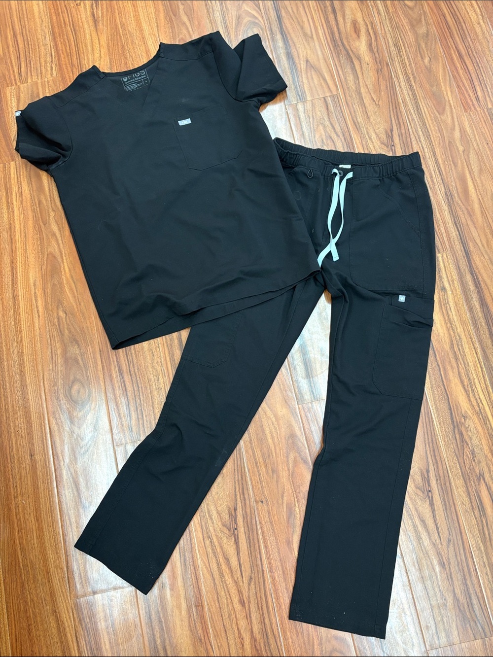 Figs Scrub Set Black Small